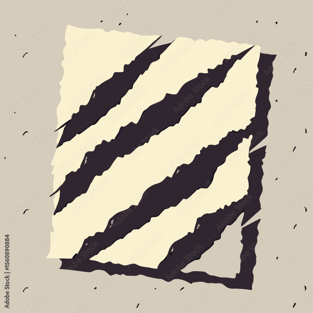 Poster abstract design with graphic elements featuring diagonal dark shapes and transparency