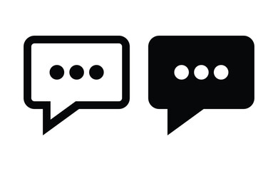 Communication Chat Message Bubble Icon Vector for Mobile App