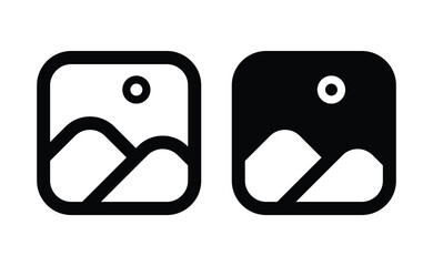 Photo Image Gallery Folder Icon Vector for App Interface