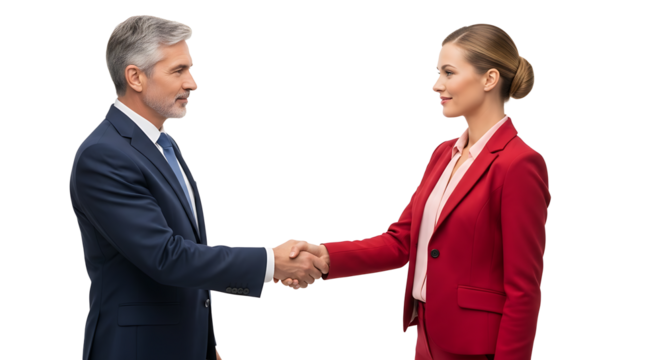 Formal Handshake: A gesture of business and agreement. 