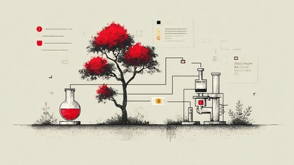 Infographic style visualization of scientific hypothesis testing branching logic tree highlighted significance levels digital science theme clean minimalist design