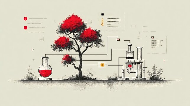 Infographic style visualization of scientific hypothesis testing branching logic tree highlighted significance levels digital science theme clean minimalist design