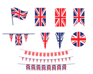British flag design set