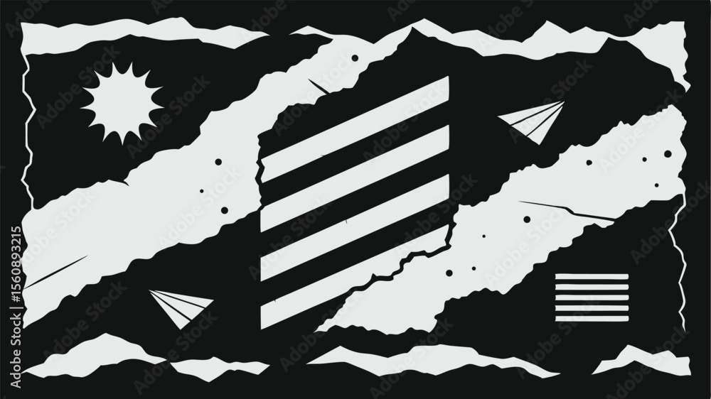 Poster abstract geometric design with transparency suitable for graphic design projects