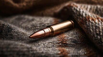 Single bullet closeup in cozy interior