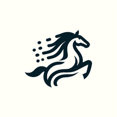 Elegant Horse Head Vector Illustration in Minimalist Style