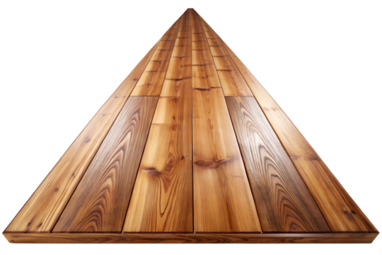 High-Resolution Image of Richly Colored Wood Planks Arranged in a Triangular Pattern