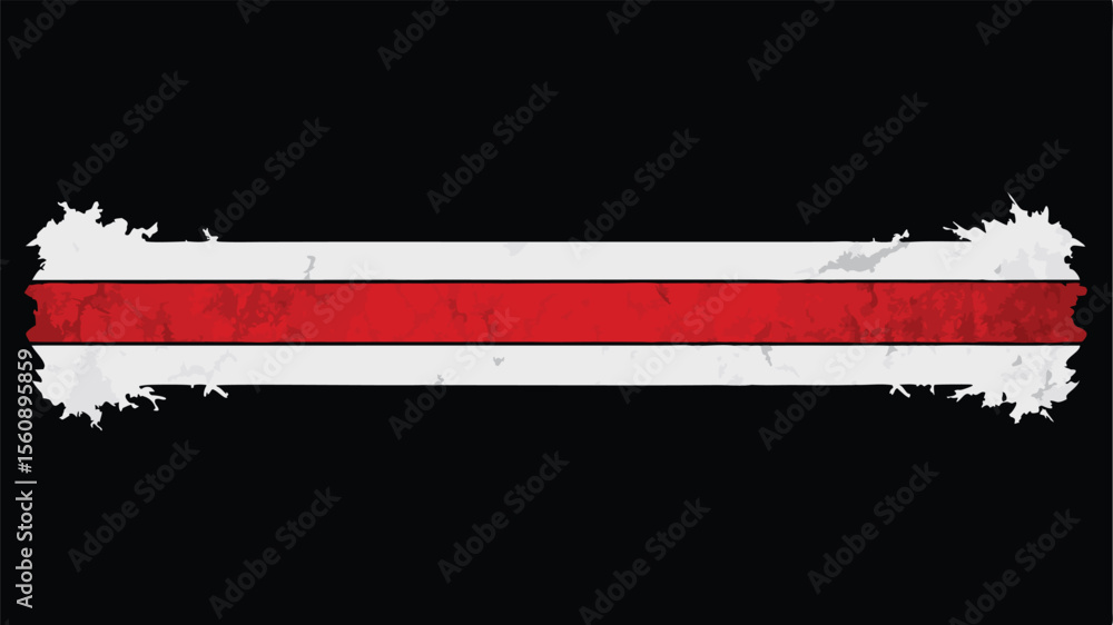 Poster abstract grunge design with red white and black color scheme on transparent background