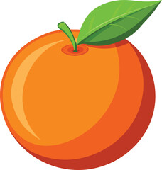 Vibrant orange fruit illustration with a fresh juicy appearance isolated on white background isolated on transparent background