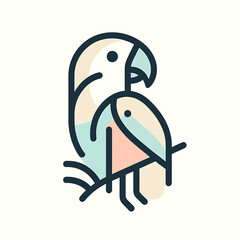 vector illustration of a parrot