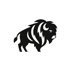 Bison Logo Design in Bold and Minimalist Vector Style