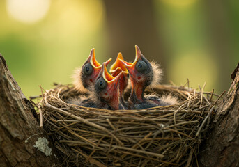 nest with chicks