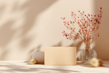 set of minimalist business card mockups displayed on clean background featuring warm tones and soft shadows