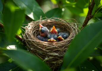 nest with chicks