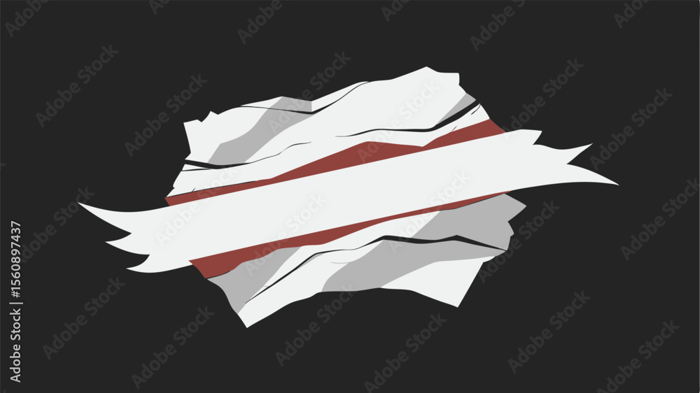 Poster abstract paper banner design with transparency perfect for various creative projects