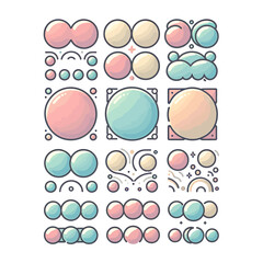 set of retro vintage retro labels