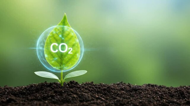 Carbon dioxide co2 capture and storage by plant leaf for climate change and environmental sustainability