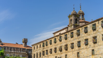 Fototapeta premium Quintana de Mortos Square in Santiago de Compostela in Coruna, Galicia.