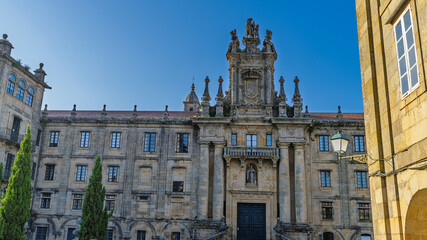 Fototapeta premium Monastery of San Martin Pinario in Santiago de Compostela in A Coruna, Galicia.