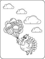 Bold and Easy Thanksgiving for coloring pages