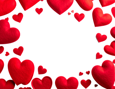 red hearts background isolated  - Powered by Adobe
