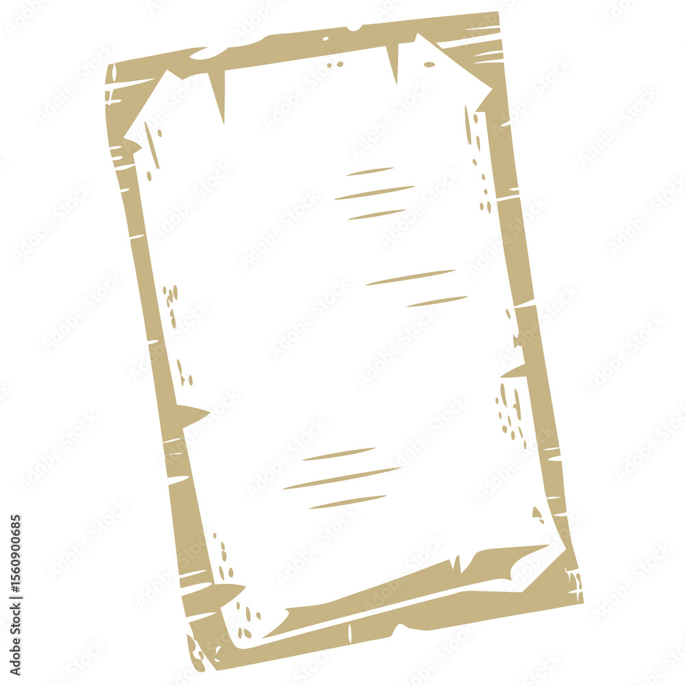 Poster ancient parchment design with subtle grunge texture and decorative distressed frame