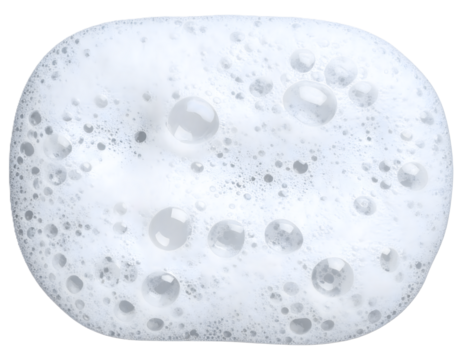 Soap foam or shampoo Soap foam texture or shampoo surface with bubble isolated with PNG transparent