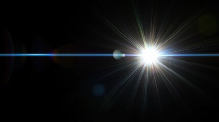 Obraz premium Bright light burst with lens flares