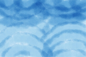 やさしい和柄の藍色背景素材
