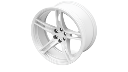 white wheel rim isolated on  white background , transparent png 
