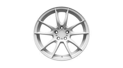 white wheel rim isolated on  white background , transparent png 