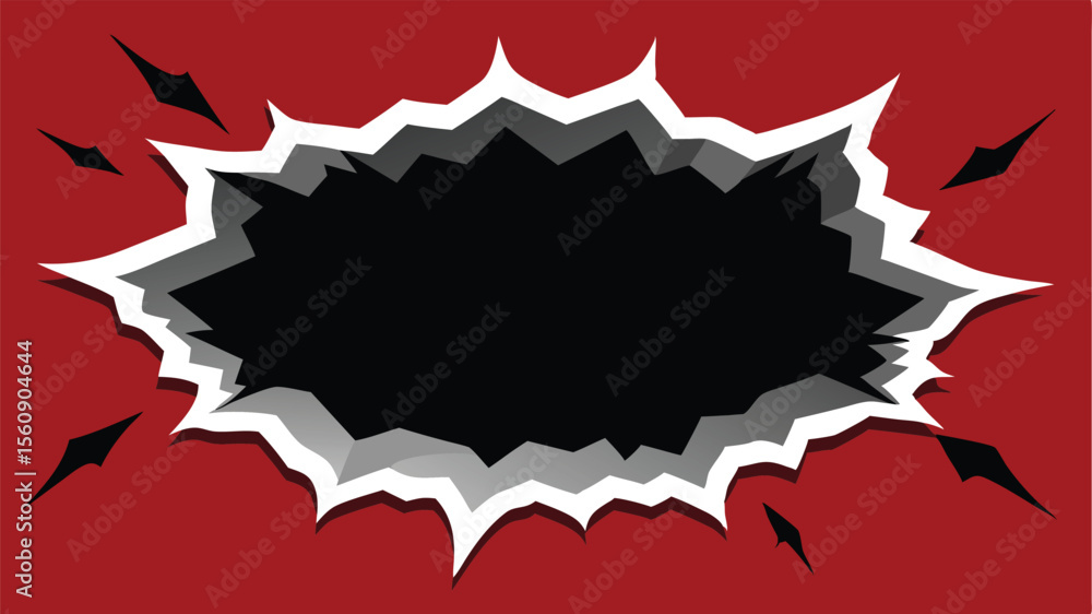 Poster explosion graphic with transparency suitable for diverse digital and print projects