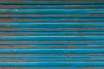 Authentic CGI Sheet Texture: Weathered Blue Galvanized Iron Background (4K)