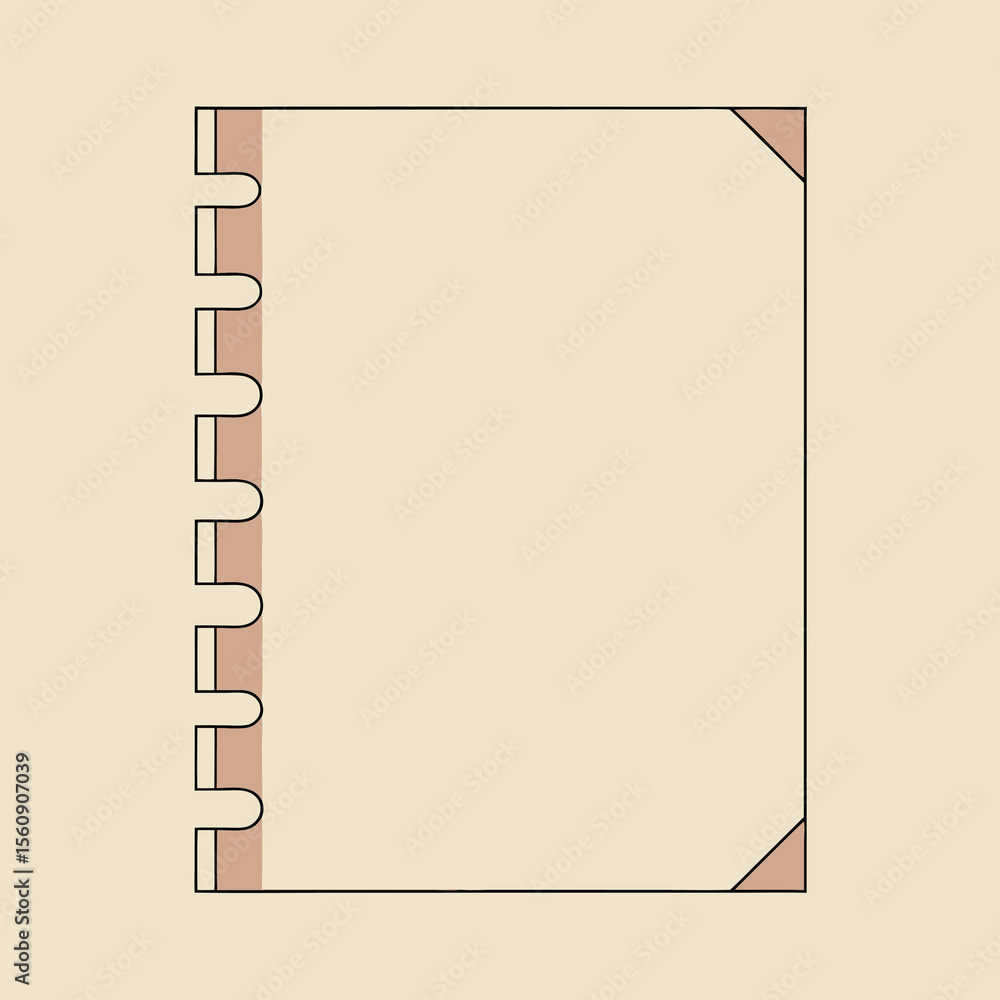 Aufkleber minimalist vector illustration of an open journal with transparent background