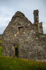 Kinsale, Ireland, May 21, 2024: Jame's Fort British Fortress Ruins on Kinsale Bay with Rock Walls and Ramparts making up the castle and the Bay Defenses looking at the remains of the Buildings