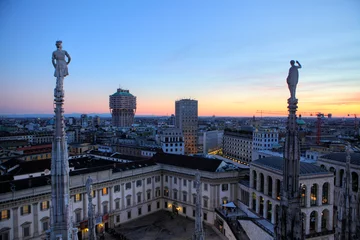 Fototapete Cityscape of Milan from the top of the Cathedral (Duomo), Milan, Italy © Massimo Pizzotti