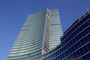 Modern architecture of Lombardy building, Milan, Italy