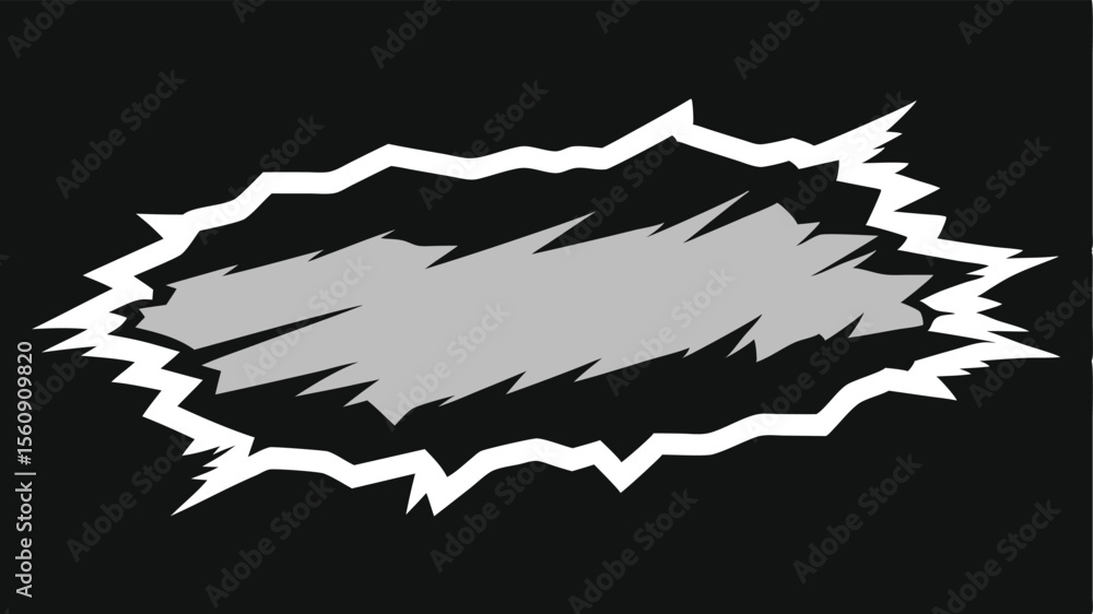 Poster torn paper effect design element vector with transparency suitable for diverse projects