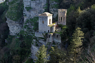 View of Torretta Pepoli, Erice, Trapani, Sicily, Italy