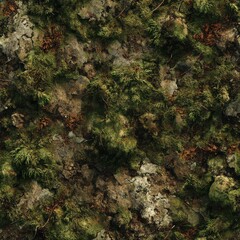 Mossy dry ground texture with earthy tones