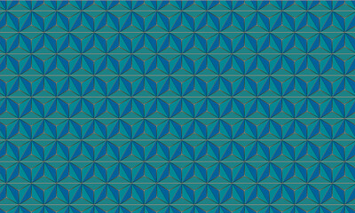 Fototapeta premium Geometric pattern seamless background with repeating triangles in shades of teal and blue