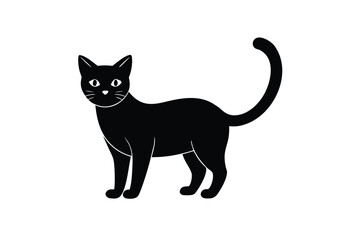 black cat vector icon