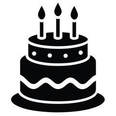 birthday cake vector illustration