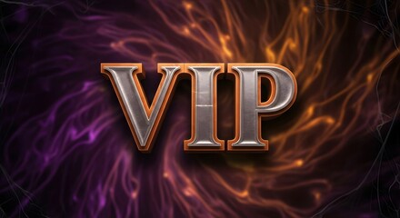 VIP letters 3D render gold and metal style. Premium class and exclusivity concept. Important service for clients.