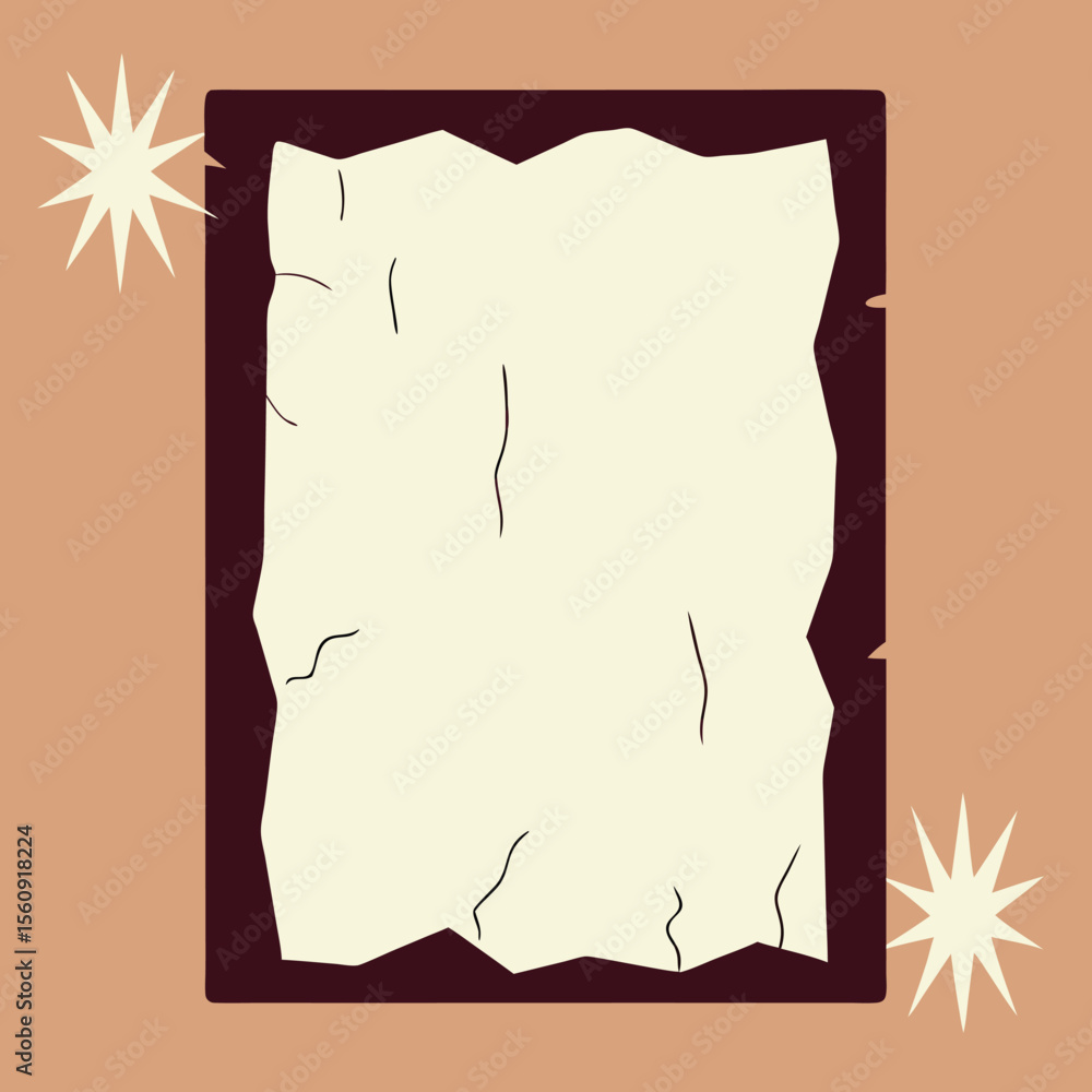 Poster abstract artistic illustration with a textured paper effect and transparency