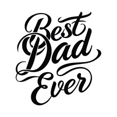 Creative Fathers Day Typography Design Vector Illustration
