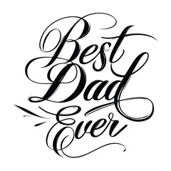 Modern Fathers Day Typography Vector Illustration