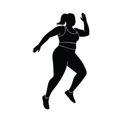 Yoga Warrior Pose Female Silhouette Design Vector Illustration
