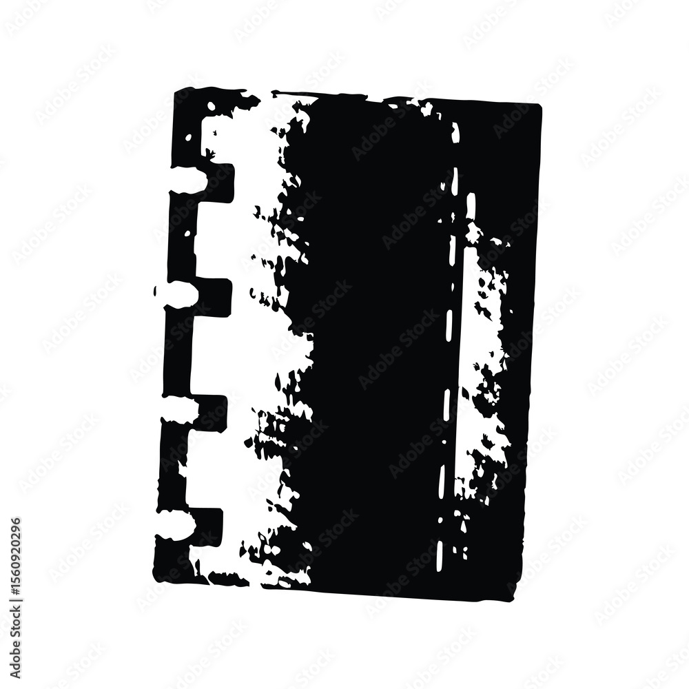 Poster abstract brushstroke design with transparency suitable for various design applications