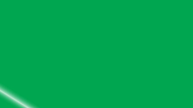Soft glow diagonal light line highlight animation moving from each corner on green screen. 4K animated for motion graphic, video editing, overlay, logo reveal, light line masking and light sweep.